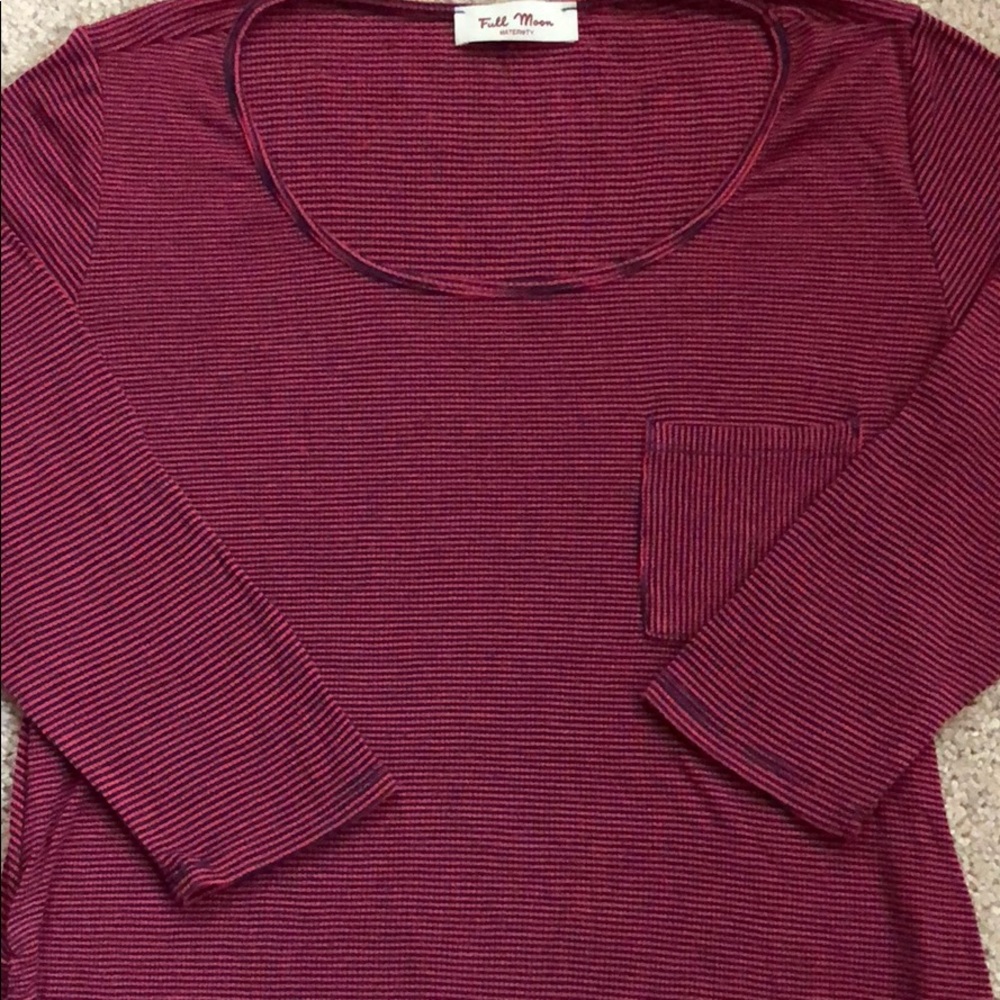 Full Moon Maternity Red striped tee